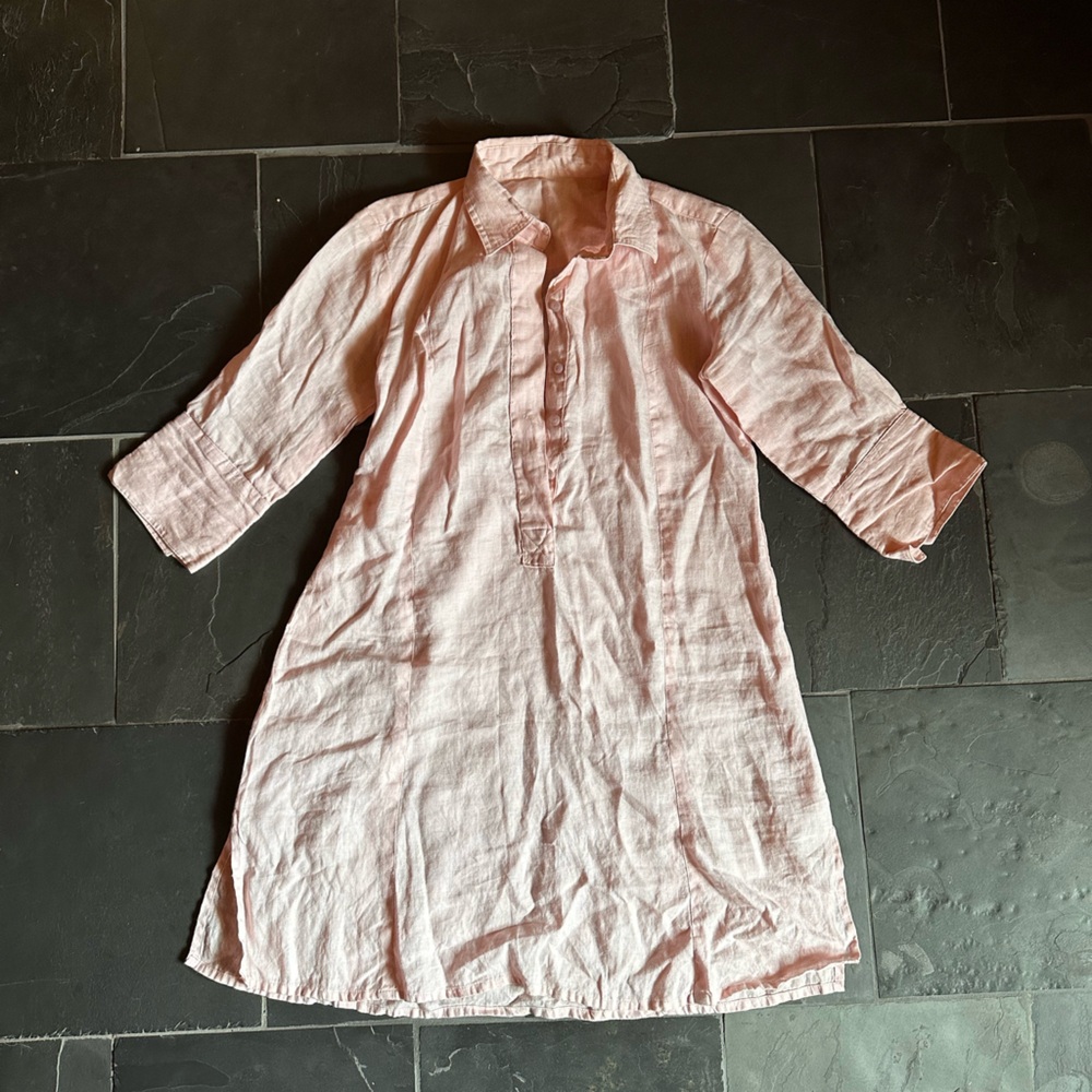 Light Pink Linen Dress